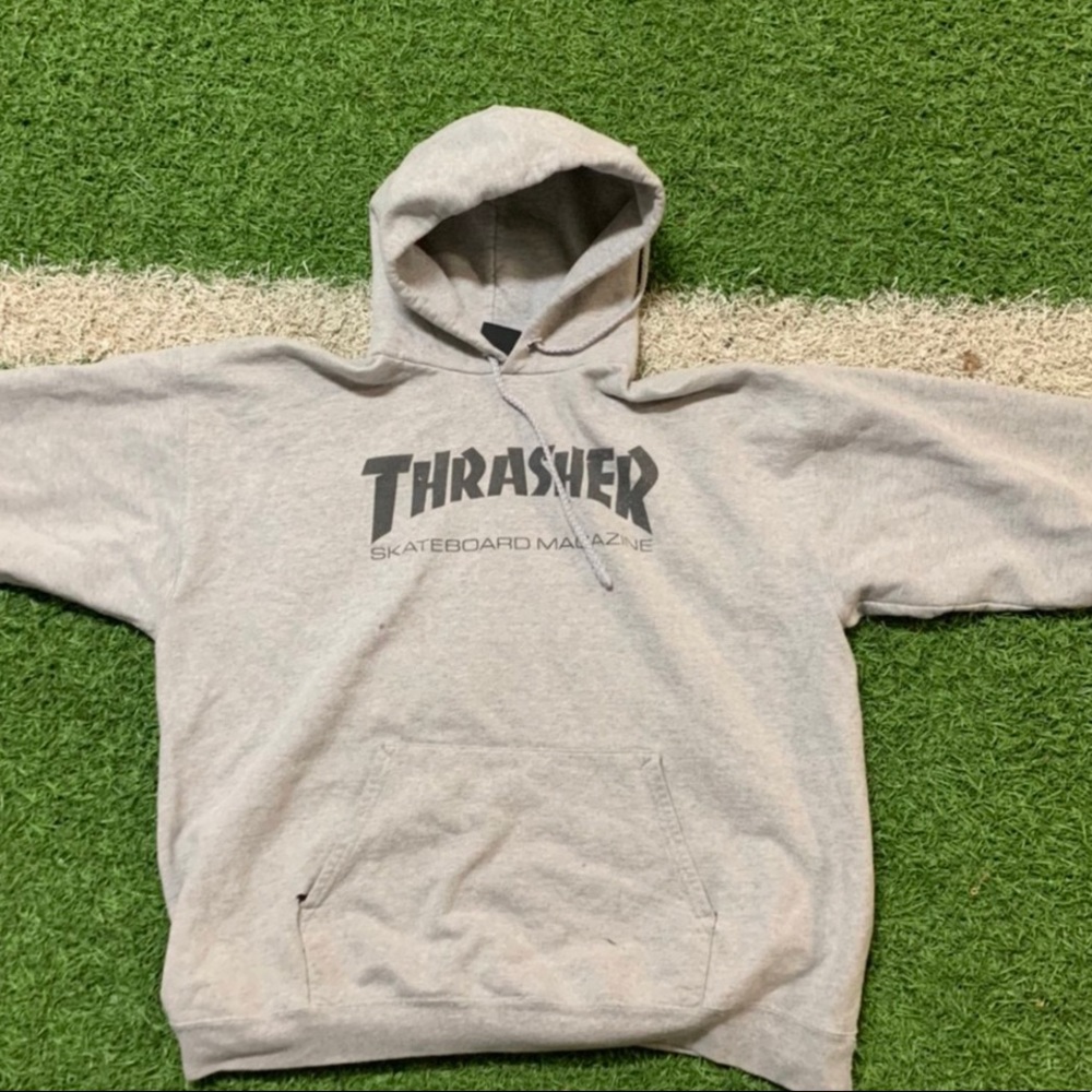 Thrasher gray hoodie